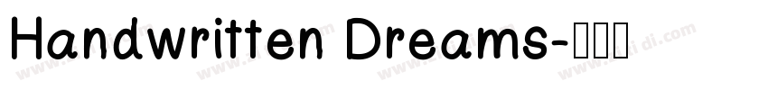 Handwritten Dreams字体转换